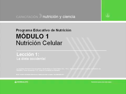 Módulo 01: Nutrición celular