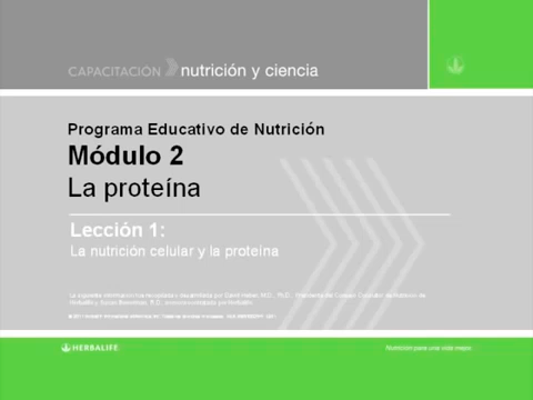 Módulo 02: La proteína