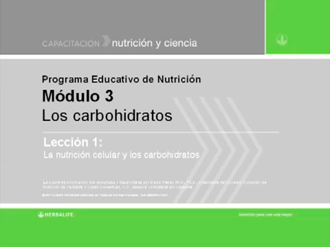 Módulo 03: Los carbohidratos