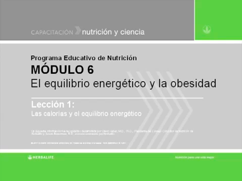 Módulo 06: El equilibrio energético y la obesidad