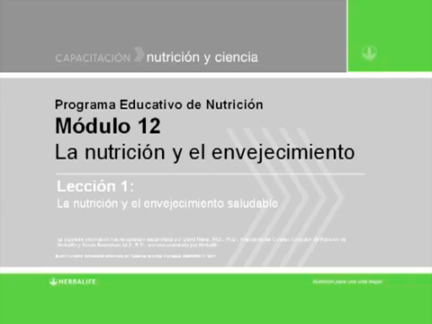 Módulo 12: La nutrición y el envejecimiento